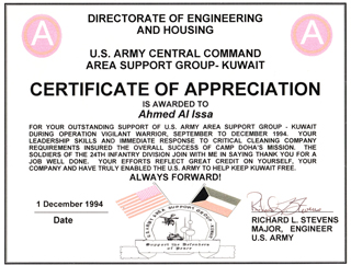 Certificates
